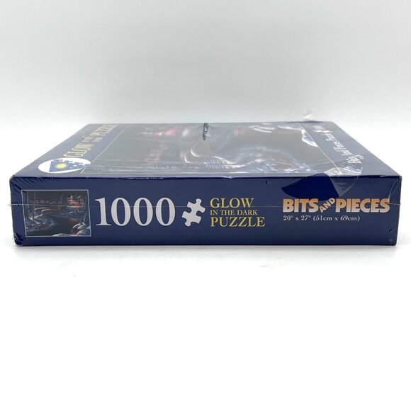 Glow In The Dark 1000 Piece Puzzle "Over The River" Winter Scene by Jim Hansel - Picture 14 of 14